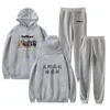 Sweats à capuche pour hommes Haikyuu hommes 2 pièces ensemble sweat pantalon costume de sport printemps et automne vêtements de sport