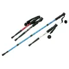 Trekking Poles Nordic Walking Four Section Anti Shock Justerbar Telescopic Scandinavian Sticks Handing Stick 230307