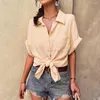 Women's Blouses French Style Niche Design Temperament Commute Shirt 2023 Summer Casual Business Attire Short Sleeve Top For Women