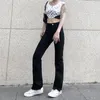 Jeans pour femmes Taille basse Femmes Baggy 2023 Mode Pantalon à jambe droite Y2K Denim Pantalon Vintage Lâche Noir Lavé Maman