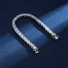 Cazibe bilezikleri wong yağmur% 925 STERLING Gümüş 5mm Yaratılan değerli taş tenis zincir bileklik bileklik güzel mücevher hediyeleri toptan 230306