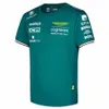 Aston Martin Aramco Cognizant F1 2023 Resmi Takım T-Shirt-Çocuk Boyutu: 16-26 T-Shirt AMF1 2023 Resmi Erkekler Fernando Alonso T-Shirt Formül 1 Yarış Takım F1 Gömlek