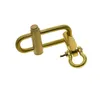 Nyckelringar Super Fine Heavy Duty Solid Brass Oval Round Snap Slide Lock Carabiner Skruv Shackle Swivel Connector FOB EDC CAR KEY