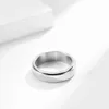 Anéis de banda de moda 6 mm anel de ansiedade de aço inoxidável para mulheres, homens, anel de inquietação, anel de alívio de estresse, tendência, aliança de casamento, joias, presente AA230306