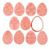 Baking Moulds 10pcs/set Biscuit Embossers Stamp Mould Egg Mold Reusable Eco-friendly Anti-slip For Easter Party Cake Decor