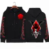 Erkek Hoodies Sweatshirts asta Sonbahar Ceket Fermuar Hoodie Japon Anime Siyah Yonca Loog Sleeve Hediye Öğrenci Sokak Stili Kapşonlu 230307