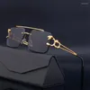 Sunglasses Retro Rimless For Men Steampunk Women Punk Fashion Glasses Vintage Shades Gafas De Sol Sonnenbrill Sun