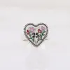 80% rabatt 2023 Ny lyxig högkvalitativ modesmyck för Series Ring Silver Flower Digital Par Ring Valentine's Day Gift Anniversary