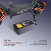 Volwassen elektronica opvouwbare dubbele motoraandrijving en afneembare batterij 12 inch banden off-road elektrische scooter ondersteuning fabriek directe verkoop