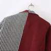 Dames PoloS 2023 mode HOOGSTOUND HOUNDSTOTH-kleur Matching Dubbele rijzer Blazer Elegant Trend Clothing