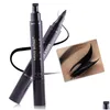 Eyeliner Miss Rose Stempel Siegel Bleistift Professionelle Augen Make-Up Werkzeug Doppel Köpfe Zwei Stift Drop Lieferung Gesundheit Schönheit Augen Dh0Eb