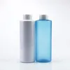 Бутылки для хранения 500 мл плоского плеча Пластиковая бутылка с двойной крышкой шампунь для душевого геля лосьон и косметика