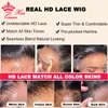 Echte HD-Lace-Front-Perücke, vorgezupftes glattes Haar, 13 x 6 HD-transparente Spitze-Frontal-Jungfrau-Menschen-Rohhaar-Perücke, brasilianisches Haar für Damen, Queen-Hair-Produkte