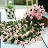 Dekorativa blommor kransar Violet Artificial Flower Party Decoration Simulation Valentine's Day Wedding Wall Hanging Basket Orchid Fake