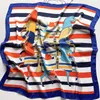 Printemps petite serviette carrée soie artificielle impression décoration écharpe mode petite écharpe châle double usage européen et américain