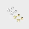 Charme 925 Argent Aiguille Minimaliste Mignon Fleur Petit Tragus Boucles D'oreilles pour Femmes Adolescent Quotidien Simple Piercing Bijoux Accessoires G230307