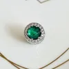 925 Sterling Silver Essence Optimism & Green CZ Bead Only Fits European Jewelry Pandora Essence Style Charm Bracelets