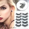 False Eyelashes 5Pairs/Set Faux Mink Hair Wispy Criss-cross Fluffy Thick Natural Handmade Lash Cruelty-free Eye Makeup Tools Harv22