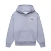 Kvinnors hoodies unisex amie hooded hoodie kvinnor hoody en tryckt broderi pullover länge ärm vit röd tröja designer kläder tröja hjärt hoodies vår