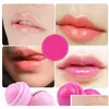 Lip Balm Round Ball 3D Lipstick Makeup Moisturizing Natural Plant Sphere Pomade Fruit Embellish Care 6Colors Drop Delivery Health Be Dheo5