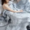 Blankets Modern Minimalist Geometric Soft Blanket And Throws Summer Gauze Towel Single Double Nap Cool Quilt Thin Bed Spread