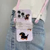 Cell Phone Straps Charms Mobile Crossbody Chain Stand Back Clip Holder Detachable Lanyard Neck Strap for Clear