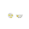 Stud Earrings LKO Real 925 Sterling Silver Asymmetry Lemon Japan Korea Style Lovely Originality Fruits Ear Studs Jewelry Accessories