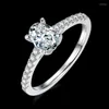 Anelli a grappolo UMCHO Argento sterling 925% Ovale Moissanite 1.0ct Per donna Anello Feste Fidanzamento San Valentino Regalo Alta gioielleria