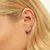 Charm 925 Silver Ear Needle Small Six Colors Crystal Stud Earring for Woman Lovers' Couples Bling CZ simple Piercing Jewelry Earrings G230307
