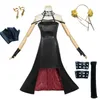 Costumes de anime Yor forger cosplay anime espião x cosplay da família vêm yor forger wig vestido preto roupas de roupa