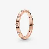 Clusterringen 2023 Aankomst 925 Sterling Silver Flower Petals Band Ring Sparkling Rose Gold For Women Engagement Jewelry Anniversary