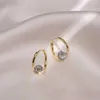 Charme 2022 Nouveau Simple Simple Zircone Femmes Boucles D'oreilles Femmes Coréenne Élégant Exquis Chic Bijoux Boucles D'oreilles Partie Cadeau En Gros G230307