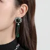 Boucles d'oreilles à tige mode élégant vert eau courante femmes Anti allergie délicat violet Noble magnifique marque de luxe bijoux 2023