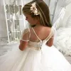 Robes princesse Tutu en dentelle pour filles, tenue de bal brodée de fleurs, vêtements pour bébés, robe de soirée de mariage pour enfants