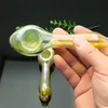 Narguilés nouvelle Europe et Americaglass pipe barboteur pipe eau Verre bong Nouveau tuyau en verre allongé jaune coloré