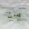 Kolczyki Dangle Cute Romantic Luxury upuszczenie Earring Emerald Cyrron Splated złota s925 Srebrne igły dla kobiet moda biżuteria