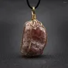 Anhänger Halsketten Natürliche Fluorite Halskette Irregural Amethyst Rosenquarze für Frauen, die DIY Jewerly Geschenk 30-50mm machen