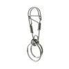 Key Rings hand wrapped Unique creative Fine biker stainless steel wire snap clip hook Carabiner Keychain clasp FOB dual lock s