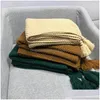 Filtar mode luft skick filt varm mjuk ull fast färg stickad högkvalitativ hem bäddsoffa