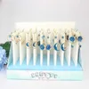 Gel Pens 05 mm Blue Starry Sky Star Moon Pendant Gel Pen Signature Pen Escolar Papelaria School Office Supply Promotional Gift J230306