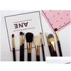 Makeup Brushes Brand 9 PCS Set Kit Travel Beauty Professional Wood Handle Foundation Lips Cosmetics Brush Delivery Health Tools DHBXW