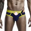 Caleçons en coton pour hommes, sous-vêtements doux, Patchwork, slips respirants, grande taille, Sexy, avec pochette pour pénis Gay, # y30