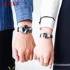 Montres-bracelets Couple Montre Top Japon Quartz Mouvement Étanche Tungstène Acier Bande Originale Mode Montre-Bracelet