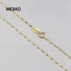 チェーンMiqiao 925 Sterling Silver Melon Seed Chain Long 40 45 50 55 60 cm幅0.7 0.8 1.2 mmゴールドローズネックレスペンダントアクセサリー