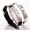 Charm Bracelets 12 Zodiac Sign Bracelet For Men Women Stainless Steel Clasps Silicone Couple