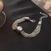 Braccialetti di fascino Xinsom Bracciale a catena rotana contorto gotico per donne uomini vintage grande palla punk gol gioielleria di moda regalo 2023