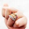 Cluster Rings Ring Colourful Dancing Stones 2023 Summer Brand New Fine Jewerly Romantic Gift For Women In 925 Sterling Silver G230228 G230307