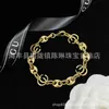 Gold Chain Fried Dough Twists Thread Necklace Ancient Hollow Bracelet Make Old Personalized Men's and Women's High-quality luxury jewelry