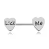 High-end Sexy letter Heart Nipple Ring Stainless Steel Tongue Rings bar Body Piercing Jewelry for women gift will and sandy