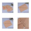 Packing Boxes Brown Kraft Paper A5/A4 Document Holder File Storage Bag Pocket Envelope Blank With String Lock Office Supply Pouch Dr Dhnmw